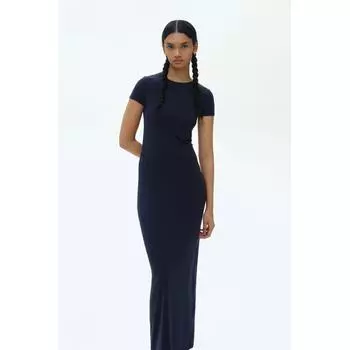 Платье-футляр HM Jersey темно-синего цвета