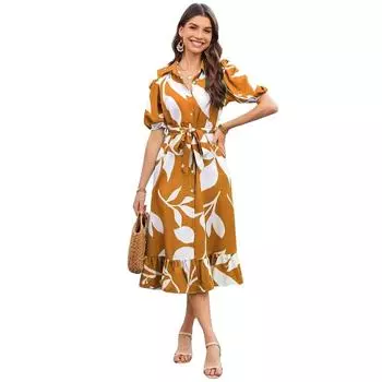 Платье-футляр из искусственного шелка длиной ниже колена, облегающее, макси, миди, VF-502 S-36