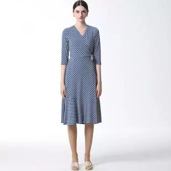 Платье-халат с узором Shs Miss pink black (BK)/55