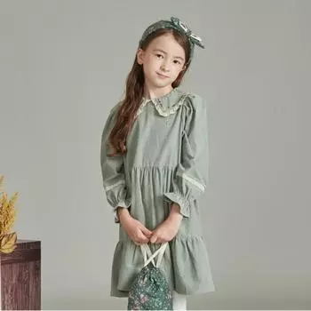 Платье Hedgehog Kids Forest Corduroy, мятное Mint/155