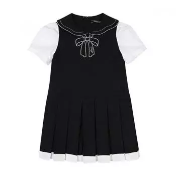 Платье Hedges Kids в складку, темно-синее, Hum11nj66m Nv 145