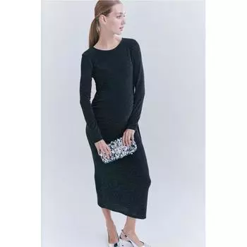 Платье HM MAMA с блестками, черное