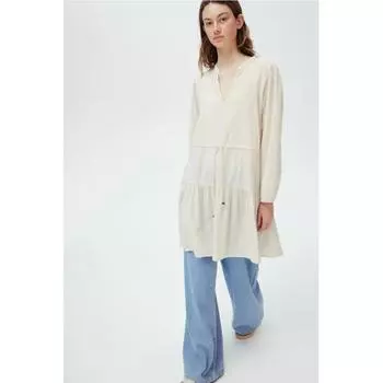Платье HM с кулиской, светло-бежевое