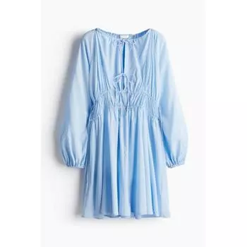 Платье HM с кулиской, светло-голубое