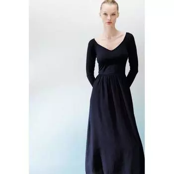 Платье HM с открытыми плечами, черное