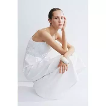 Платье HM Smoke с бретелями, белое