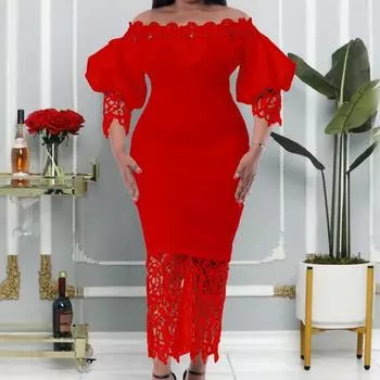 Платье IHUASU с однотонным принтом, лето-весна, одно плечо, рукава 1/2, высокая талия, открытые плечи, запах, бедра, кружево, пэчворк, рукава-фонарики, платье S белый