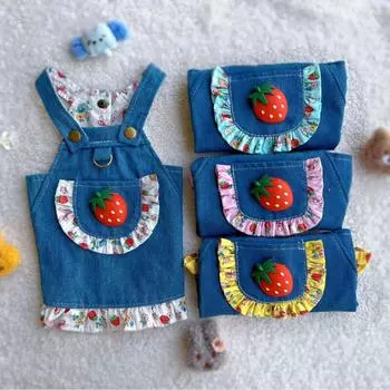 Платье из джинсовой ткани для собак Одежда для маленьких собак Плюшевые мишки Мальтийские кошки Одежда для щенков Дизайнерская одежда для собак XS