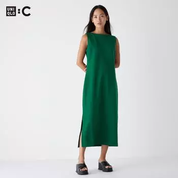 Платье из креп-джерси UNIQLO JAPAN без рукавов