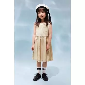 Платье из нейлона HM Jersey бежевое