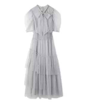 Платье из тюля RWFO251035 GRY [Мех Мех] Женское серый