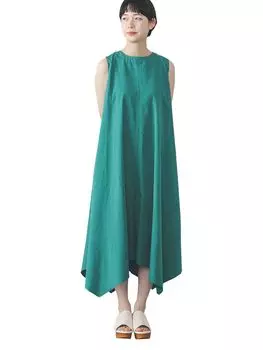 Платье-клеш без рукавов GREEN FREE [BEAMS HEART] женское зелёный