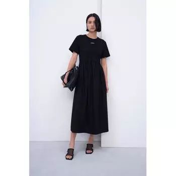 Платье-клеш HM Черное Aetherius