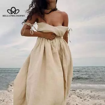 Платье-комбинация с v-образным вырезом, женское новое стильное элегантное сексуальное платье с лямкой на шнуровке, пляжное платье, длинное платье S белый