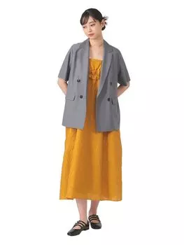 Платье-комбинезон цвета фуксии с жаккардовыми оборками ЖЕЛТОЕ 1 [Ray Beams] женское жёлтый