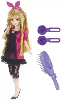 Платье-координация с симпатичными кудрями и ушками кролика Mote Licca-chan