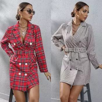 Платье-костюм с принтом 2025 года S