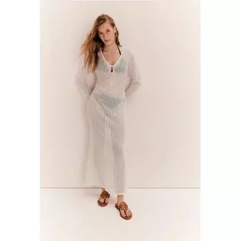 Платье крючком HM кремового цвета