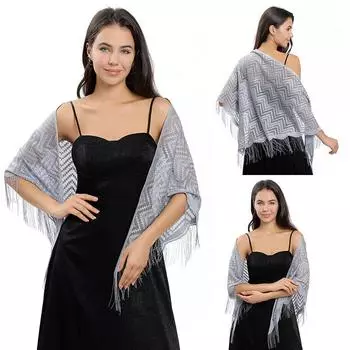 Платье кружевное женское шаль треугольная вечерняя мода кружевная волна треугольная связка 180*70cm белый