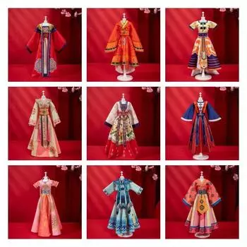 Платье кукольная одежда ханьфу набор для самостоятельного изготовления юбка кукольное платье материал принцесса игрушечный наряд игрушки своими руками 17