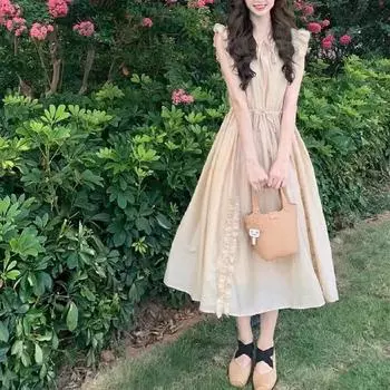 Платье Летняя длинная юбка Повседневные платья для пляжного отдыха S