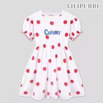 Платье Lilipuri с помпонами в горошек, красное Red/110