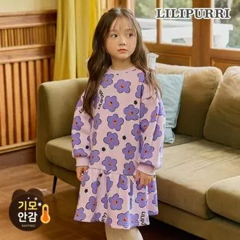 Платье Lilypuri Big Flower Brushed, фиолетовое Violet/150