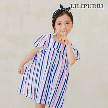 Платье Lilypuri Water Stripe, синее Blue/140