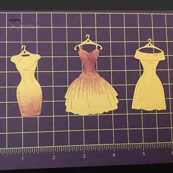 Платье металлические штампы DIY записки бумажные карты шаблон декор трафарет плесень серебряный