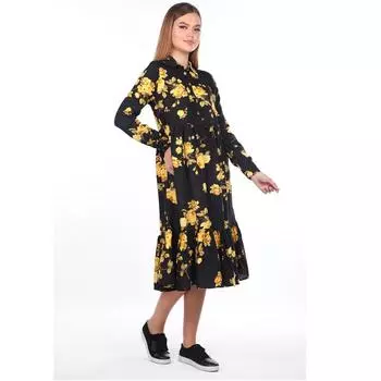 Платье миди с цветочным узором