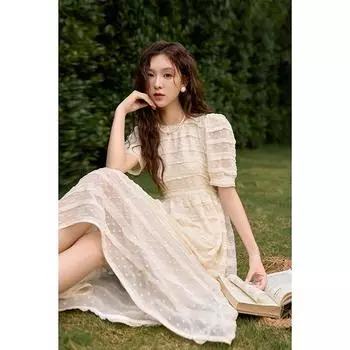 Платье Mishow для женщин, весна-лето 2023, модное однотонное кружевное платье, свободное повседневное элегантное женское платье MXC33L1357 S