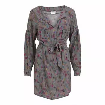 Платье мл многоцветное 14071735 Женщина VILA 36 чёрный