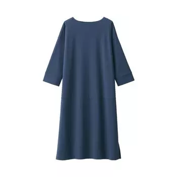 Платье MUJI с двойным трикотажным рукавом BB2PPA4S Navy S Женское 3/4 Женское Женское тёмно-синий