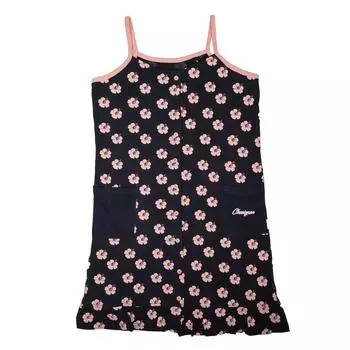 Платье на бретелях с цветочными пуговицами спереди Детский CHEVIGNON 6 ans темно-синий