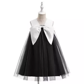 Платье на Хэллоуин, свадебное платье для девочек с цветами, платье для крещения малышей на 10-й день рождения, одежда для маленьких девочек, кружевной костюм принцессы для свадебной вечеринки, детский костюм 110 чёрный