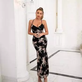 Платье на подтяжках с темпераментным и горячим женским стилем, дизайнерской и нишевой юбкой для женщин XS