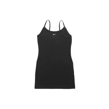 Платье Nike Solid Color Knitted без рукавов Женские платья Черный DM8878-010 XL