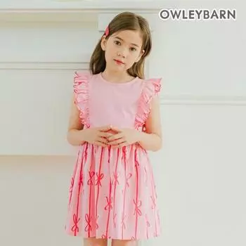 Платье Olivan Lovely Ribbon, розовое Pink/140