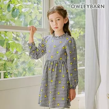 Платье Olivan Smile Check, черное Black/140