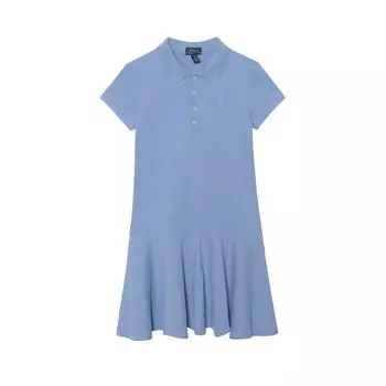 Платье поло Polo Ralph Lauren с вышивкой логотипа пони Детские платья Campus-Blue 313941114-003 XL