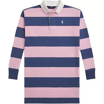 Платье Polo Ralph Lauren FW25 Однотонное вязаное в стиле регби Хлопок Разноцветный Детское Детское платье CWPODRSG3D21027-999 S