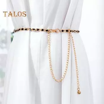 Платье-пояс с разноцветным жемчугом для женщин и девочек, богемный модный металлический крючок, поясная цепочка, пояс с цепочкой для тела, вечерние аксессуары белый