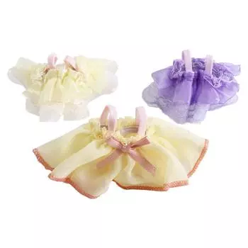 Платье принцессы 10 см Кукольная одежда с черной отделкой 12BJD Куклы Аксессуары Мода Дети Девочки Игрушки жёлтый/розовый