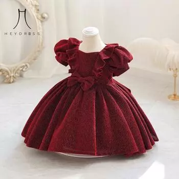 Платье принцессы, большое детское платье для девочек, детское праздничное платье на понтоне, элегантное платье 80 красный