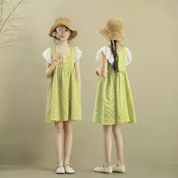 Платье принцессы для девочек, летнее детское свободное платье 130cm