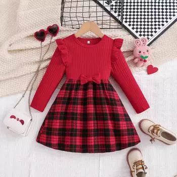 Платье принцессы для девочек, летнее детское платье с цветочным принтом и бантом, без рукавов, квадратный вырез, платье-торт 90cm бордовый