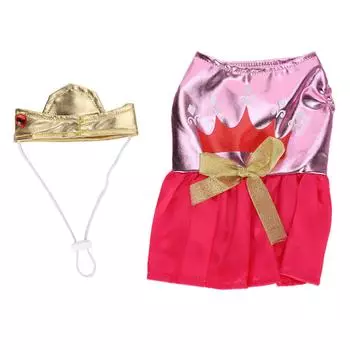 Платье принцессы для домашних животных, костюм, юбка, костюм для Хэллоуина, свадьбы, дня рождения, сценического костюма S