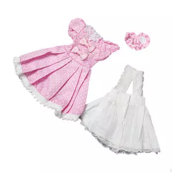 Платье принцессы для куклы в масштабе 1/6 для самодельных косплей-приключений Pink and white