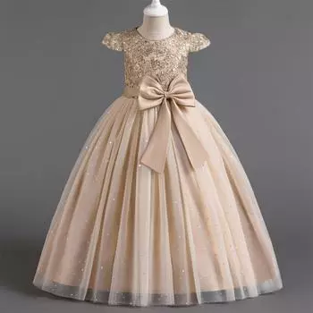 Платье принцессы для подружки невесты на день рождения, свадебное платье для маленьких девочек 110