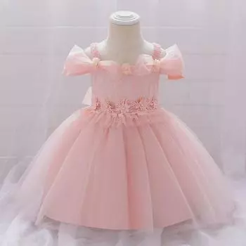 «Платье принцессы из тюля с цветочным узором на одно плечо для девочек на день рождения»